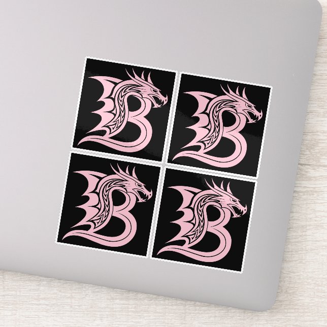 Dragon Styled Letter B, Dragon Alphabet, Monogram (Detail)