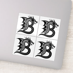 Dragon Styled Letter B, Dragon Alphabet, Monogram