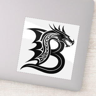 Dragon Styled Letter B, Dragon Alphabet, Monogram