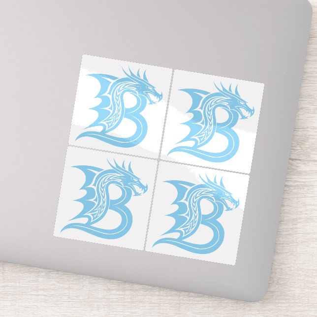 Dragon Styled Letter B, Dragon Alphabet, Monogram (Detail)