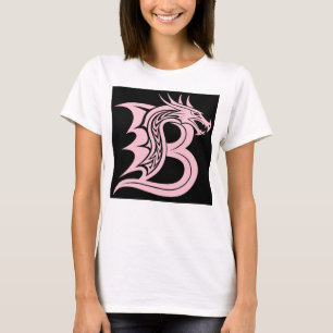 Dragon Styled Letter B, Dragon Alphabet, Monogram T-Shirt