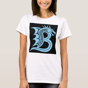 Dragon Styled Letter B, Dragon Alphabet, Monogram T-Shirt