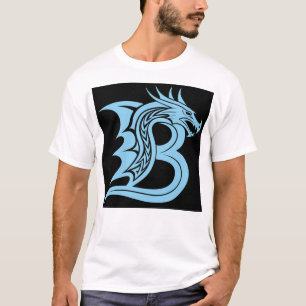 Dragon Styled Letter B, Dragon Alphabet, Monogram T-Shirt
