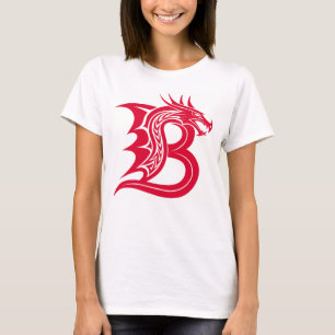 Dragon Styled Letter B, Dragon Alphabet, Monogram T-Shirt