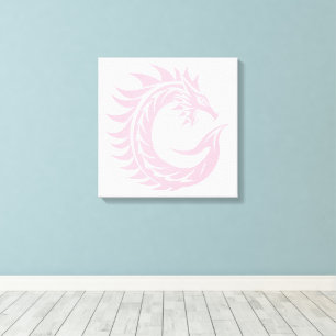 Dragon Styled Letter C, Dragon Alphabet, Monogram Canvas Print