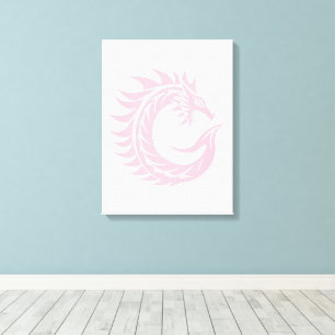 Dragon Styled Letter C, Dragon Alphabet, Monogram Canvas Print