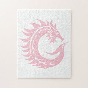 Dragon Styled Letter C, Dragon Alphabet, Monogram Jigsaw Puzzle