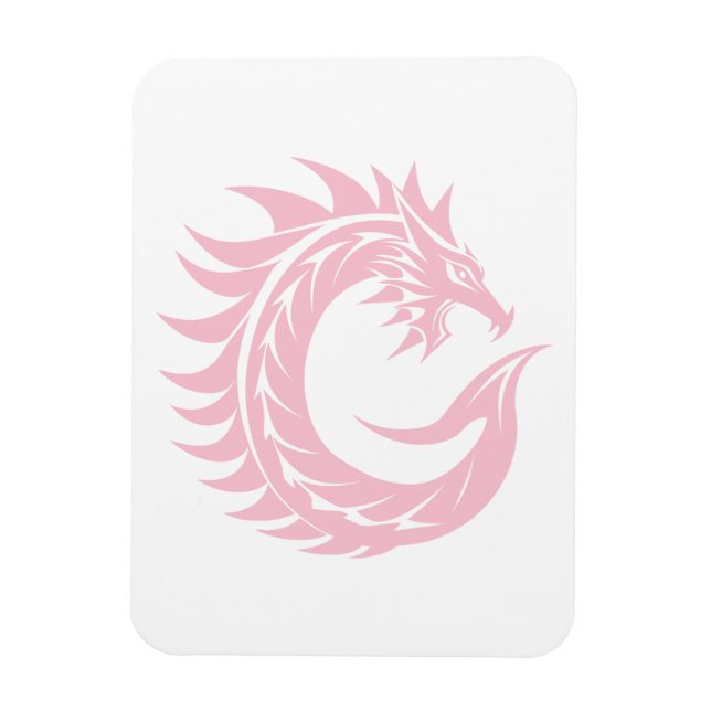Dragon Styled Letter C, Dragon Alphabet, Monogram Magnet (Vertical)