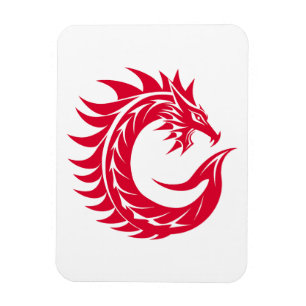Dragon Styled Letter C, Dragon Alphabet, Monogram Magnet