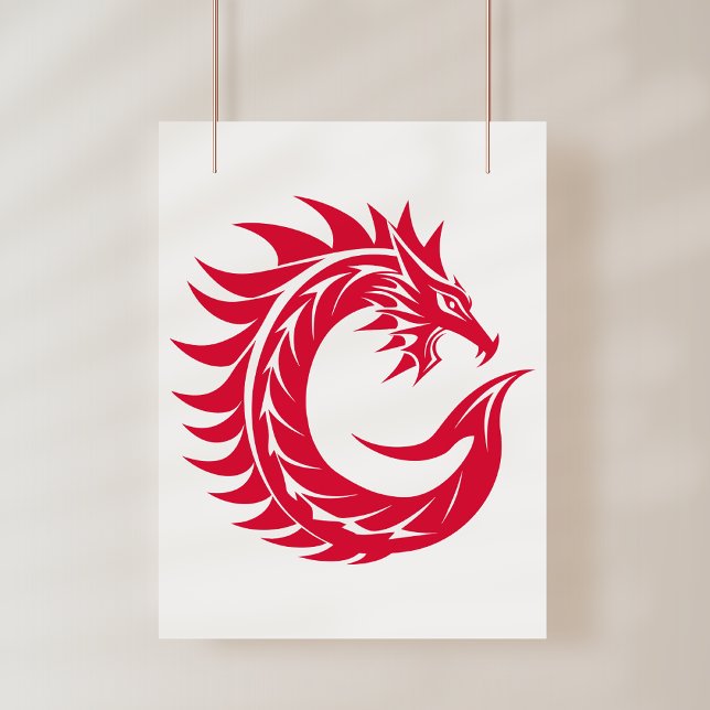 Dragon Styled Letter C, Dragon Alphabet, Monogram Photo Print (Creator Uploaded)