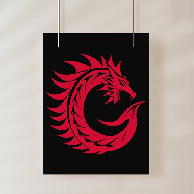 Dragon Styled Letter C, Dragon Alphabet, Monogram Poster (Creator Uploaded)