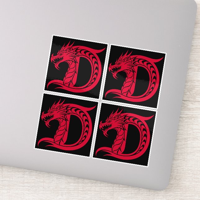 Dragon Styled Letter D, Dragon Alphabet, Monogram (Detail)