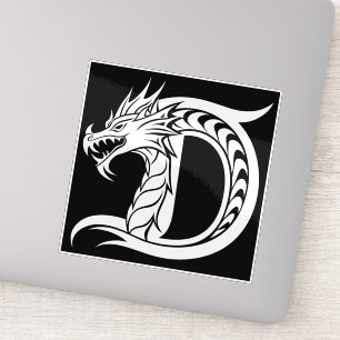 Dragon Styled Letter D, Dragon Alphabet, Monogram