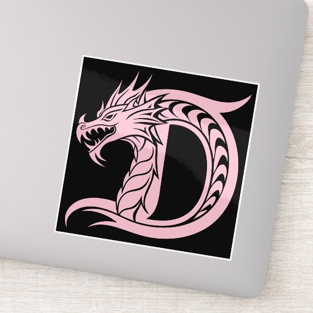 Dragon Styled Letter D, Dragon Alphabet, Monogram (Detail)