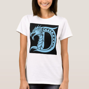 Dragon Styled Letter D, Dragon Alphabet, Monogram T-Shirt
