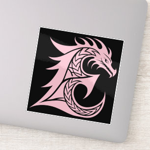 Dragon Styled Letter E, Dragon Alphabet, Monogram