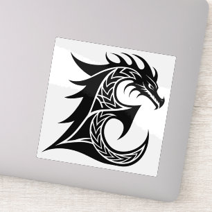 Dragon Styled Letter E, Dragon Alphabet, Monogram