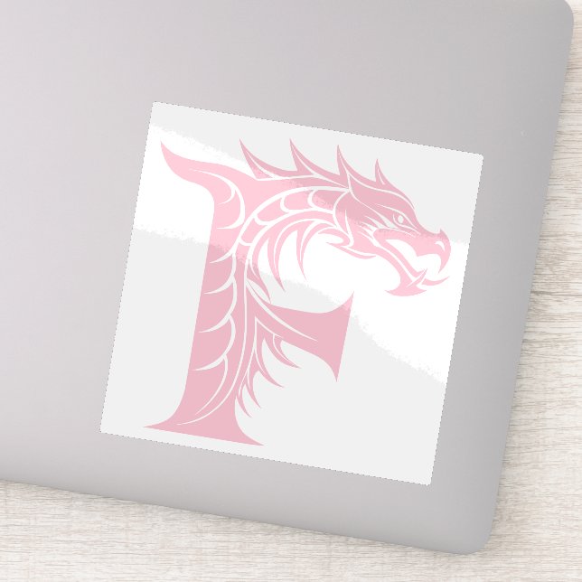 Dragon Styled Letter F, Dragon Alphabet, Monogram (Detail)