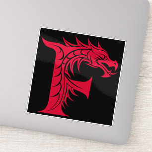 Dragon Styled Letter F, Dragon Alphabet, Monogram