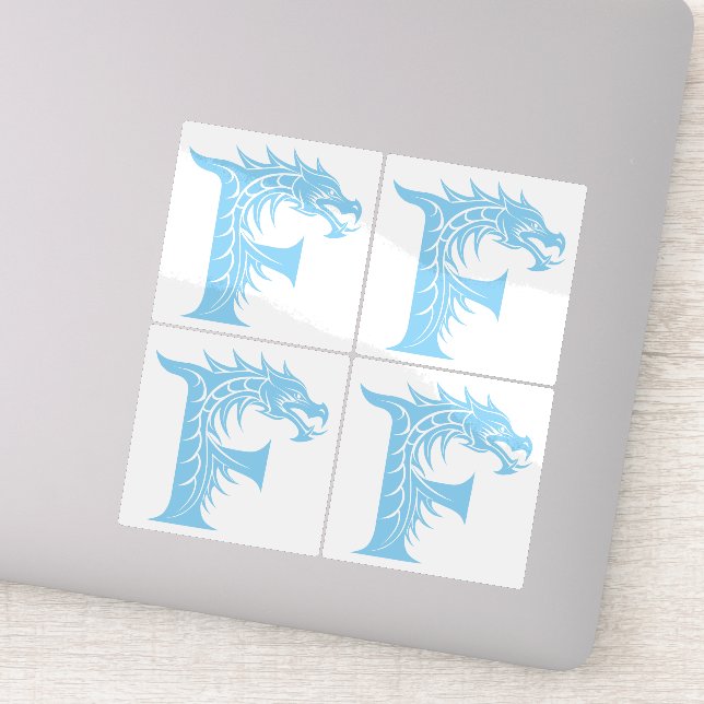 Dragon Styled Letter F, Dragon Alphabet, Monogram (Detail)