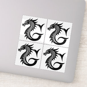 Dragon Styled Letter G, Dragon Alphabet, Monogram