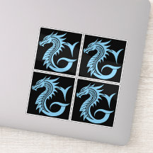 Dragon Styled Letter G, Dragon Alphabet, Monogram