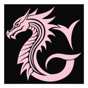 Dragon Styled Letter G, Dragon Alphabet, Monogram Photo Print