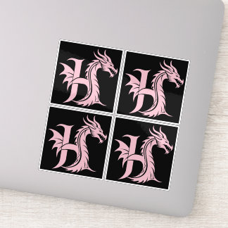 Dragon Styled Letter H, Dragon Alphabet, Monogram
