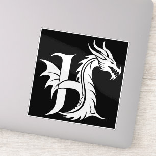 Dragon Styled Letter H, Dragon Alphabet, Monogram