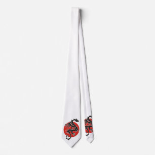 Dragon Sun - black red white + your ideas Tie