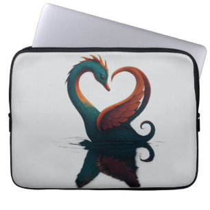 Dragon Swan of Love Laptop Sleeve