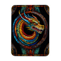 Dragon Swirl in multi coloured mosaic design