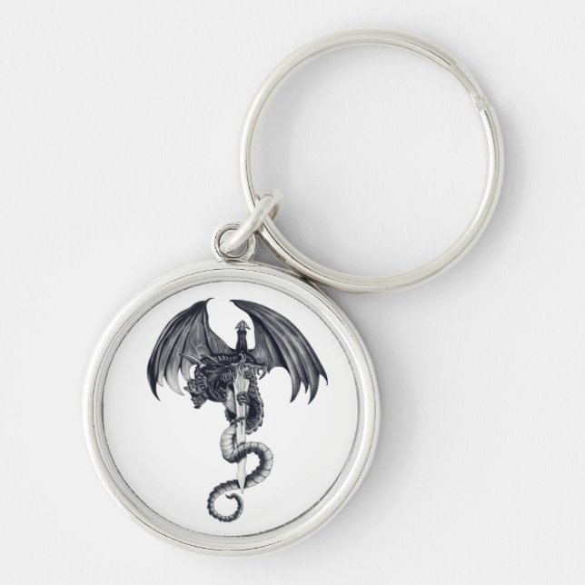 Dragon & Sword Keychain (Front)