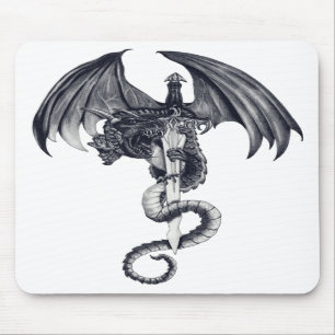 Dragon & Sword Mousepad