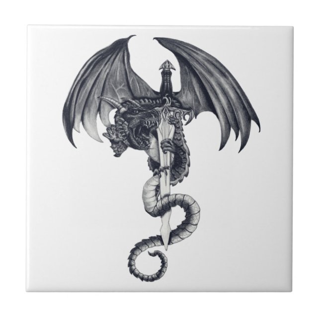 Dragon & Sword Tile (Front)