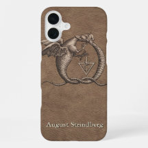 Dragon Symbol Faux-Leather with Name
