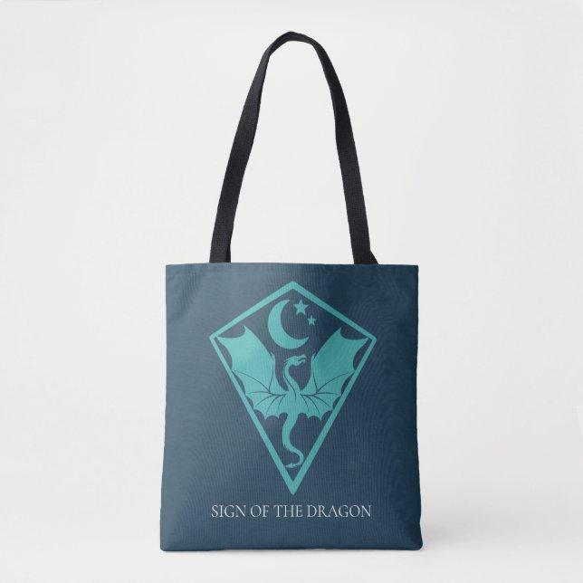 Dragon Symbol with Custom Text Tote Bag (Front)