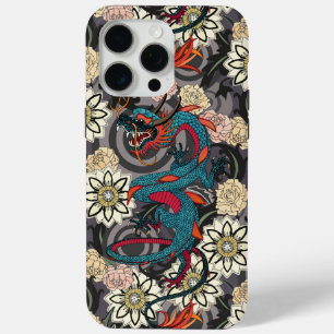 dragon tattoo dark iPhone 15 pro max case