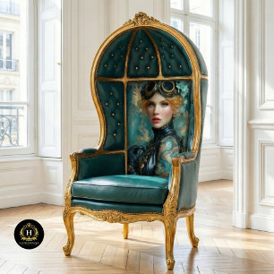 Dragon Tattoo Steampunk Girl Decoupage Furniture Tissue Paper