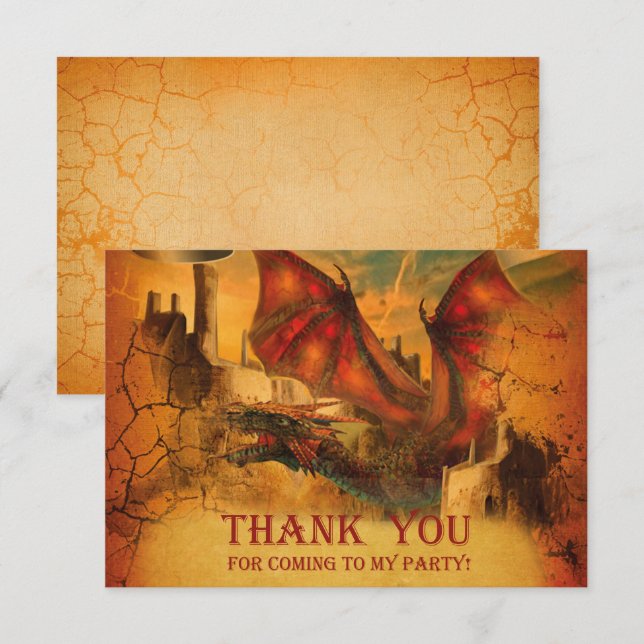Dragon Thank you card (Front/Back)