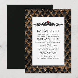 Dragon themed Bar Mitzvah Invitation