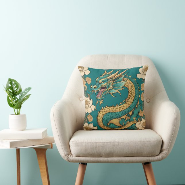 Dragon Throw Pillow (Chair)