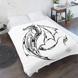 Dragon Tribal Fleece Blanket
