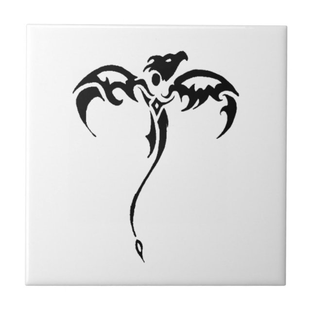 Dragon Tribal Tattoo Tile (Front)