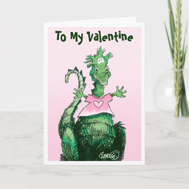 Dragon Valentine Holiday Card (Front)