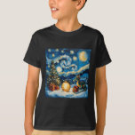 Dragon Van Gogh Style Starry Night Christmas Winte T-Shirt<br><div class="desc">Dragon Van Gogh Style Starry Night Christmas Winter Holiday</div>