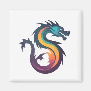 Dragon Vector Art Animal Modern Urban City Graphic Magnet