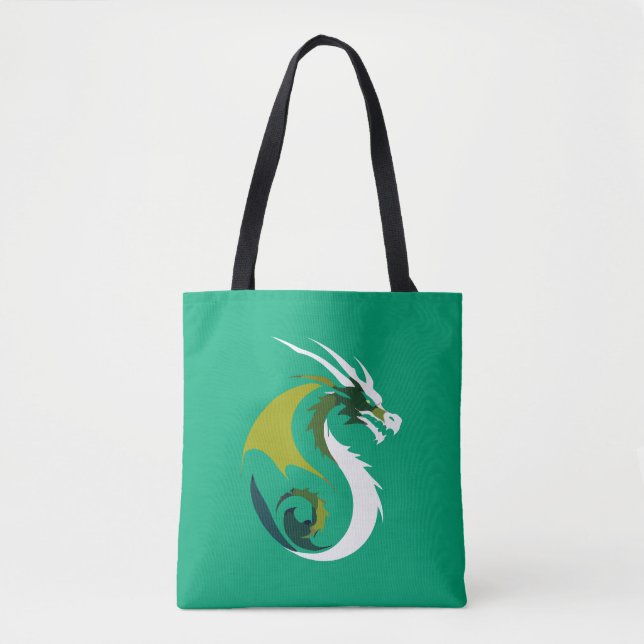 Dragon Vector Art Animal Modern Urban City Graphic Tote Bag (Front)