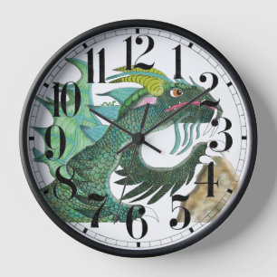 Dragon Veractus and Leslie the Inchworm Clock