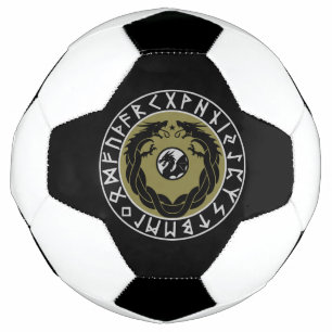 Dragon Viking Rune Protection Football